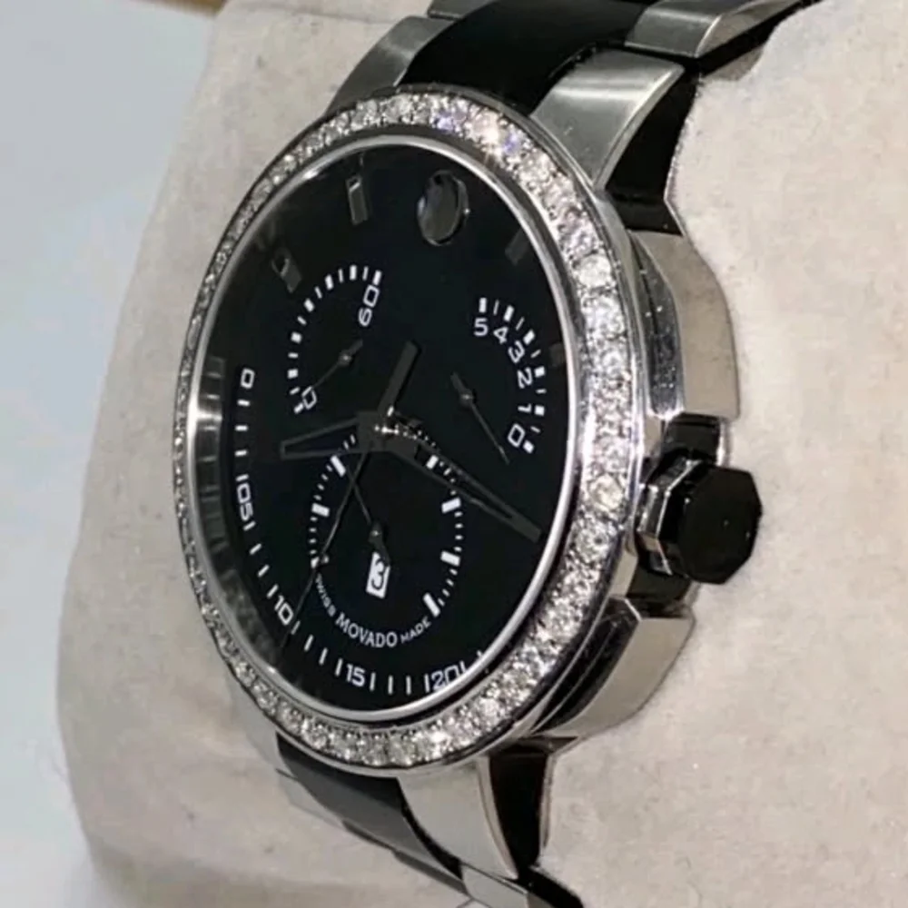 Movado Watch Mens CHRONOGRAPH Diamond Verto - Picture 2 of 8